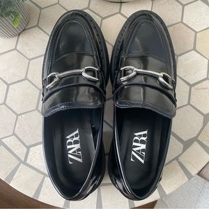 ZARA Treated Sole Loafers Black Size 7 1/2